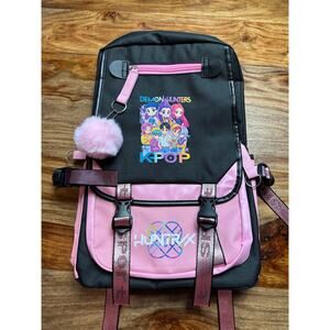 New K Pop Huntrix Girls Black and Pink Backpack